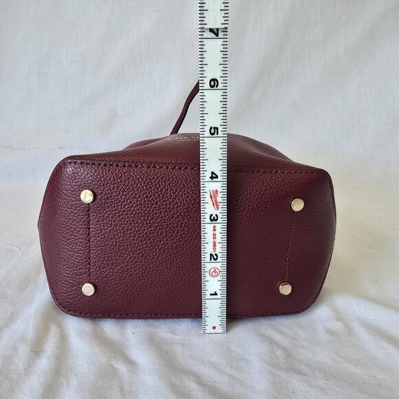 Kate Spade Eva Bucket Bag Cherrywood Burgundy Leather 7\